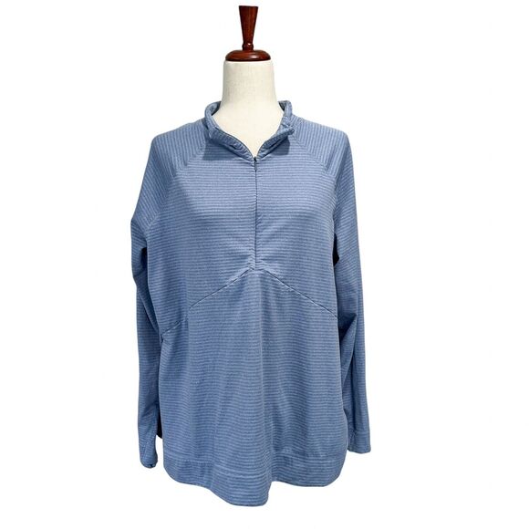 Eddie Bauer Pullover 2XL Tall Women's Blue 1/4 Zip Hiking Outdoors Athletic - Picture 1 of 13